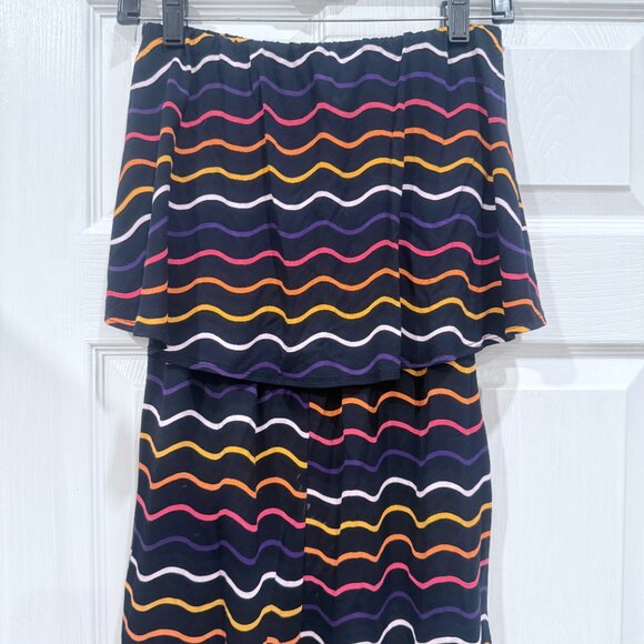 Fighting Eel rainbow waves strapless romper sz XS - Picture 2 of 3